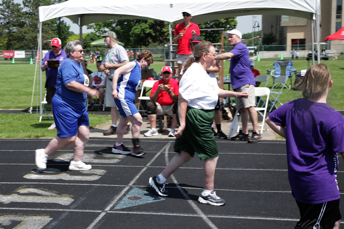 Photo of participants in a running event on track